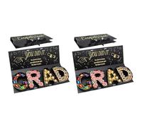 Caja de regalo de graduación 2026, caja de cartón rellenable con forma de letra de graduación para regalos de graduación, regalos de graduación para ella, cajas de graduación perfectas para regalos de