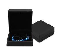 Caja de Regalo de joyería con luz LED, Collar, Pulsera, Anillos, Colgante, Estuche de Almacenamiento para la propuesta de Boda, Compromiso del día de San Valentín, cumpleaños, encantos(Bracelet)