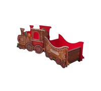 Caja de regalo de los trenes de los regalos, 2026 Decoración del tren de regalos New Santa's, Caja de regalos de cartón, juego de trenes de bricolaje de Santa, Navidad (B)
