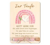 Caja de regalo de madera para bautizo niño, set de regalo de bautizo con tubo de ensayo, papelería, sobres y cuerda de cáñamo