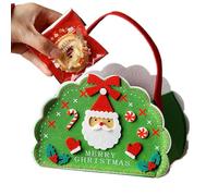 Caja de regalo de manzana para Nochebuena: bolsa de fieltro reutilizable con fruta de la paz y bolsa de regalo de Navidad portátil, bolsa de Papá Noel como decoración de mesa colorida, dulces únicos