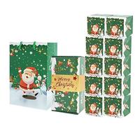 Caja de regalo de Navidad - Caja sorpresa de cartón desplegable | Cajas plegables pequeñas y grandes con bolsa de regalo | Divertida caja de regalo «Merry Christmas» para fiestas, vacaciones y