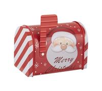 Caja de regalo de Navidad con forma de buzón creativo para niños, dulces, juguetes, decoración, caja de regalo de Navidad, buzón de hierro, caja de metal, caja de buzón de Navidad, caja de regalo de