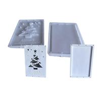 Caja de regalo de Navidad, molde de silicona de fácil liberación, rectangular, soporte para dinero, herramientas para hacer joyas, decoración del hogar