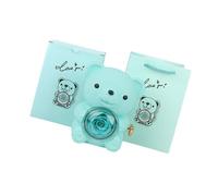 Caja de regalo de oso romántico con rosa preservada, elegante para el día de San Valentín, día de la madre, bodas, aniversarios, varios colores, caja de rosas y osos eternos