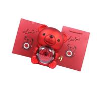 Caja de regalo de oso romántico con rosa preservada, elegante para el día de San Valentín, día de la madre, bodas, aniversarios, varios colores, caja de rosas y osos eternos