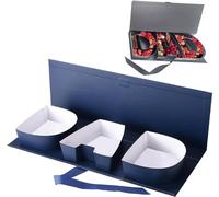 Caja de regalo de papá, caja de papá, caja de papá vacía, carta de regalo de flores vacías en forma de letra, regalo de regalo de regalo para el día del padre Carta de cartón relleno de papel de