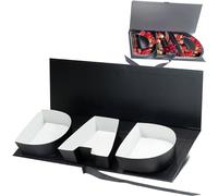 Caja de regalo de papá, caja de papá, caja de papá vacía, carta de regalo de flores vacías en forma de letra, regalo de regalo de regalo para el día del padre Carta de cartón relleno de papel de