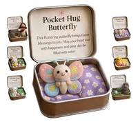 Caja de regalo de Pascua con tarjeta y caja, regalo inspirador para colegas y amigas, cesta de Pascua, mariposas, Asesinatos