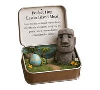 Caja de regalo de Pascua con tarjeta y caja, regalo inspirador para colegas y amigas, cesta de Pascua, Estatua, Asesinatos