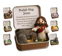 Caja de regalo de Pascua con tarjeta y caja, regalo inspirador para colegas y amigas, cesta de Pascua, Jesús, Asesinatos