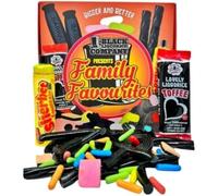 Caja de regalo de regaliz familiar - Caramelo - Pipas - Comfits - Regaliz suave - Ruedas de Catalina - Fuente de sorbete - Palitos