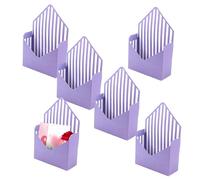 Caja de regalo de San Valentín - 6 sobres plegables, gran capacidad, decoración de vacaciones para ramo de flores, tarjeta de comida y aperitivos