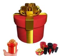 Caja de regalo de tornillos anidados molestos, embalaje de cajas de tornillos de rompecabezas de broma para cumpleaños, Navidad y juegos de fiesta divertidos red 7 * 7 * 8.6cm