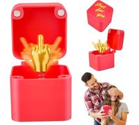 Caja de regalo dedo medio, Caja regalo con escultura creativa del dedo corazón para estudiantes y adultos, ideal para cumpleaños, bodas, celebraciones de parejas, fiesta, (Rojo)