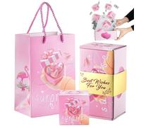 Caja de regalo emergente de explosión sorpresa rosa con cajas pequeñas que rebotan, 10, sobre plegable creativo de Año Nuevo, regalo de cumpleaños sorpresa para día de San Valentín