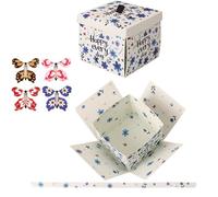 Caja de regalo explosiva, caja de regalo de San Valentín, caja de cumpleaños única de mariposa explosiva, caja de cumpleaños , novedosa caja de regalo de mariposa explosiva para familiares,