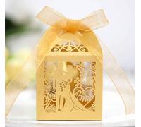 Caja de regalo for dulces, caja de regalo for bodas, bolsas de papel for fiestas, 50/100/200 piezas, cajas de regalo for bodas, novios, novias, cintas, caja de embalaje for dulces for fiestas (color: