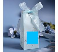 Caja de regalo for dulces, caja de regalos de boda, bolsas de papel for fiestas, 30 bolsas de regalo de papel, cajas de dulces for bodas con cinta pequeña azul (color: rojo, tamaño: 30PCS_17.5X7X6CM)(