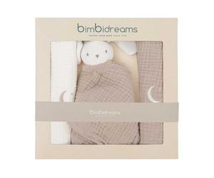 Caja de regalo gasas + doudou de BimbiDreams Beige Bimbi Dreams