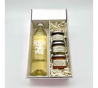 Caja de regalo Gourmandise blanco(1x75cl) +3 Tapenades(3x100g)