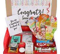 Caja de regalo grande con texto en inglés "Orgulloso de ti" en una caja de regalo grande personalizable para damas con orgullo de ti" (té)