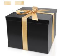 Caja De Regalo Grande Profunda: PRITOK 23 x 23 x 18 cm Caja De Regalo Con Tapa, Juego Cajas Regalo para Navidad, Cumpleaños, Aniversarios Caja De Embalaje De Regalo, Regalo De Boda, Plegable
