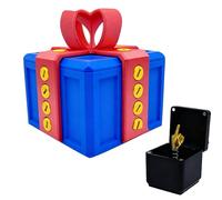 Caja de regalo molesta, caja de rompecabezas divertida y molesta, juguete con almacenamiento giratorio y tornillos, para decoración de escritorio, cumpleaños, Navidad blue+red+yellow