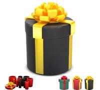 Caja de Regalo Molesta, Regalo de Broma Divertida, Caja de Regalo de Broma de Rompecabezas de Dinero Reutilizable, para cumpleaños, Navidad y Juegos de Fiesta Divertidos (8,5 cm) (Black)