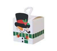 Caja de regalo para decoración de fiesta de Navidad, cajas de dulces de chocolate, bolsas festivas para celebraciones del hogar, juego de 50 cajas de papel para intercambio entre la familia