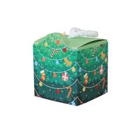 Caja de regalo para decoración de fiesta de Navidad, cajas de dulces de chocolate, bolsas festivas para celebraciones del hogar, juego de 50 cajas de papel para intercambio entre la familia