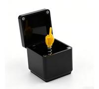 Caja de Regalo Para el Dedo Medio Divertida Decoración de Escritorio Caja de Acariciamiento Para el Dedo Medio Regalo Sorpresa Golpe de Mano Regalo Pop Up (Negro)