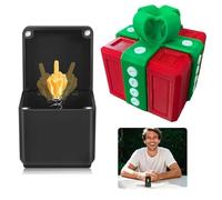 Caja de Regalo Para el Dedo Medio Divertida Decoración de Escritorio Caja de Acariciamiento Para el Dedo Medio Regalo Sorpresa Golpe de Mano Regalo Pop Up (Rojo + Verde)