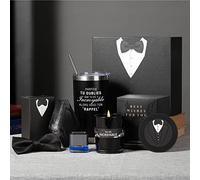 Caja de regalo para hombre de lujo con vela perfumada, taza, regalos de San Valentín, día del padre, cumpleaños, cumpleaños, jubilación, regalo gracias para papá, marido, novio, hermano, amigo, colega