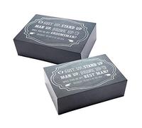 Caja de regalo para padrinos con texto en inglés «Will You Be My Groomsman»