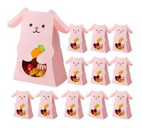 Caja de regalo pequeña a granel, 12 cajas plegables de papel para caramelos, coloridos calcetines de regalo, caja de papel plegable para juguetes, regalos, galletas, dulces y dulces (D)