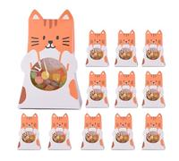 Caja de regalo pequeña a granel, 12 cajas plegables de papel para caramelos, coloridos calcetines de regalo, caja de papel plegable para juguetes, regalos, galletas, dulces y dulces (A)