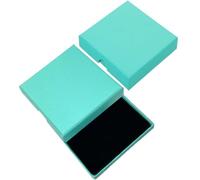 Caja de regalo pequeña, caja de regalo de joyería Kraft, cajas de regalo para exhibición de joyas, caja de regalo azul para collar, pulsera, pendientes, almacenamiento de joyería (8 * 8 * 1,5 cm)