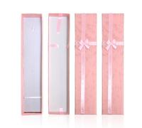 Caja De Regalo Rectangular Rosa De 3 Piezas, Caja De Pulsera Larga Para Mujer, Caja De Almacenamiento De Joyería Exquisita, Caja De Regalo De Collar De Lazo, Caja De Regalo De Joyería Pequeña