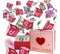 Caja de regalo sorpresa, caja de regalo sorpresa rosa, caja de regalo de explosión magnética, caja de regalo de San Valentín, pop up, caja de regalo de explosión, caja de regalo para el día de San