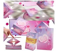 Caja de regalo sorpresa de explosión por dinero, caja de regalo plegable única de sobres rojos, explosión de efectivo de lujo para cumpleaños, aniversario, propuesta de San Valentín (morado)