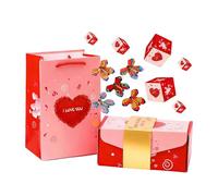 Caja de regalo sorpresa explosión por dinero, caja de regalo plegable única con confeti, caja sorpresa de explosión de efectivo para cumpleaños, aniversario, fiesta de San Valentín, regalo de Año