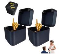 Caja de Regalo Sorpresa for el Dedo Medio, Dedo Medio en una Caja, Caja Divertida for el Dedo Medio, Regalos de Broma, Regalo Sorpresa emergente de Broma for Adultos, Regalos for el Dedo Medio(2PCS)