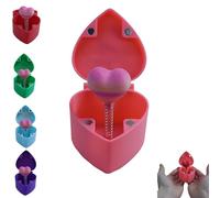 Caja de regalo sorpresa impresa en 3D: corazón desplegable con rosa en el interior, regalo divertido de San Valentín para propuesta de matrimonio o cumpleaños, recuerdo romántico y decoración.