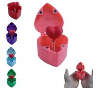 Caja de regalo sorpresa impresa en 3D: corazón desplegable con rosa en el interior, regalo divertido de San Valentín para propuesta de matrimonio o cumpleaños, recuerdo romántico y decoración.