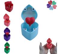 Caja de regalo sorpresa impresa en 3D: corazón desplegable con rosa en el interior, regalo divertido de San Valentín para propuesta de matrimonio o cumpleaños, recuerdo romántico y decoración.