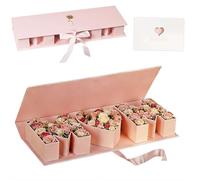 Caja de regalo vacía de flores para mamá, arreglo floral del día de la madre, caja de cartón rellenable, caja de cartón rellenable, embalaje de regalo de chocolate y fresa para madres, San Valentín