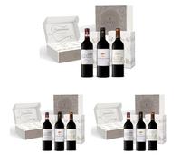 Caja de Regalo - Vino Tinto - Caja de degustación Burdeos: Les Hauts de Tour Prignac - Cru la Maqueline - Château du Lort - 3 x 75 cl (Paquete de 3)