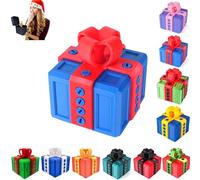 Caja de Regalos Molestos, Divertido Juguete de Tornillos 3D, Caja de Regalo de Bromas para Adultos, para Dedo Medio, Dinero, Tarjetas de Regalo y Sorpresas para Cumpleaños (Blue and Red)