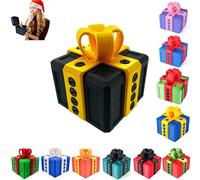 Caja de Regalos Molestos, Divertido Juguete de Tornillos 3D, Caja de Regalo de Bromas para Adultos, para Dedo Medio, Dinero, Tarjetas de Regalo y Sorpresas para Cumpleaños (Black and Gold)